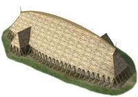 Danemark, Trelleborg, Maison typique, Perspective